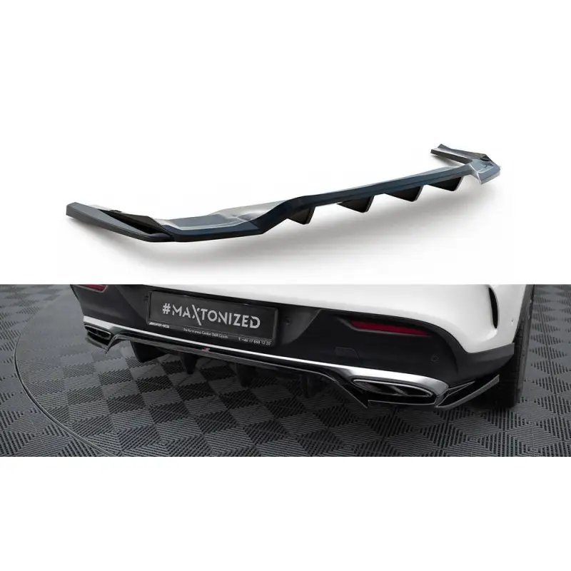 ARRIERE SPLITTER (AVEC UNE BARRE VERTICALE) MERCEDES-AMG GLE 43 COUPE C292 - MAXTONDESIGN - FINITION NOIR BRILLANT Prix Bas