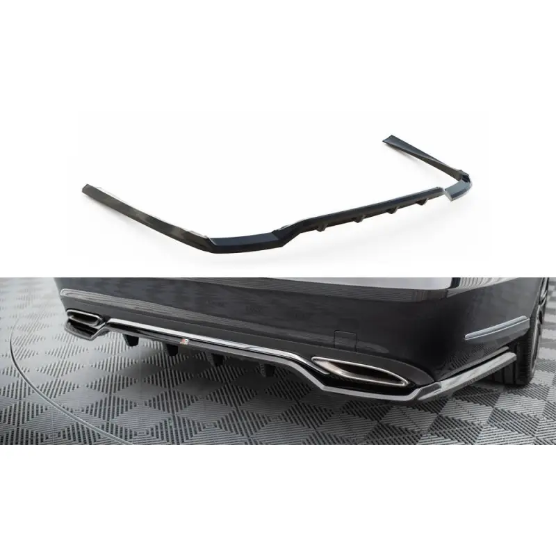 Prix Promo ARRIERE SPLITTER (AVEC UNE BARRE VERTICALE) MERCEDES-BENZ E W212 FACELIFT - MAXTONDESIGN - FINITION NOIR BRILLANT