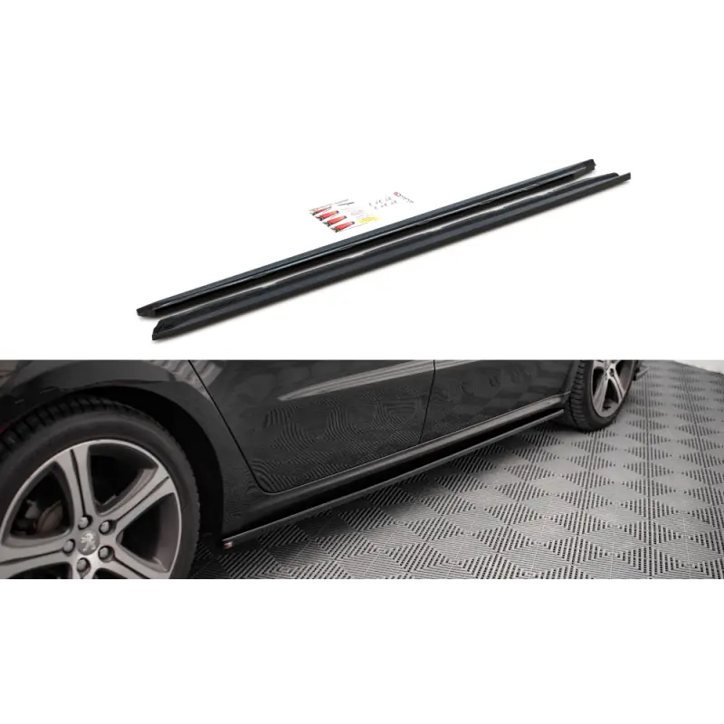 Livraison Gratuite RAJOUTS DES BAS DE CAISSE PEUGEOT 508 GT MK1 FACELIFT - MAXTON DESIGN - FINITION NOIR BRILLANT