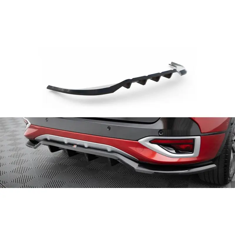 Acheter En Ligne ARRIERE SPLITTER (AVEC UNE BARRE VERTICALE) KIA SPORTAGE GT-LINE MK5 - MAXTONDESIGN - FINITION NOIR BRILLANT