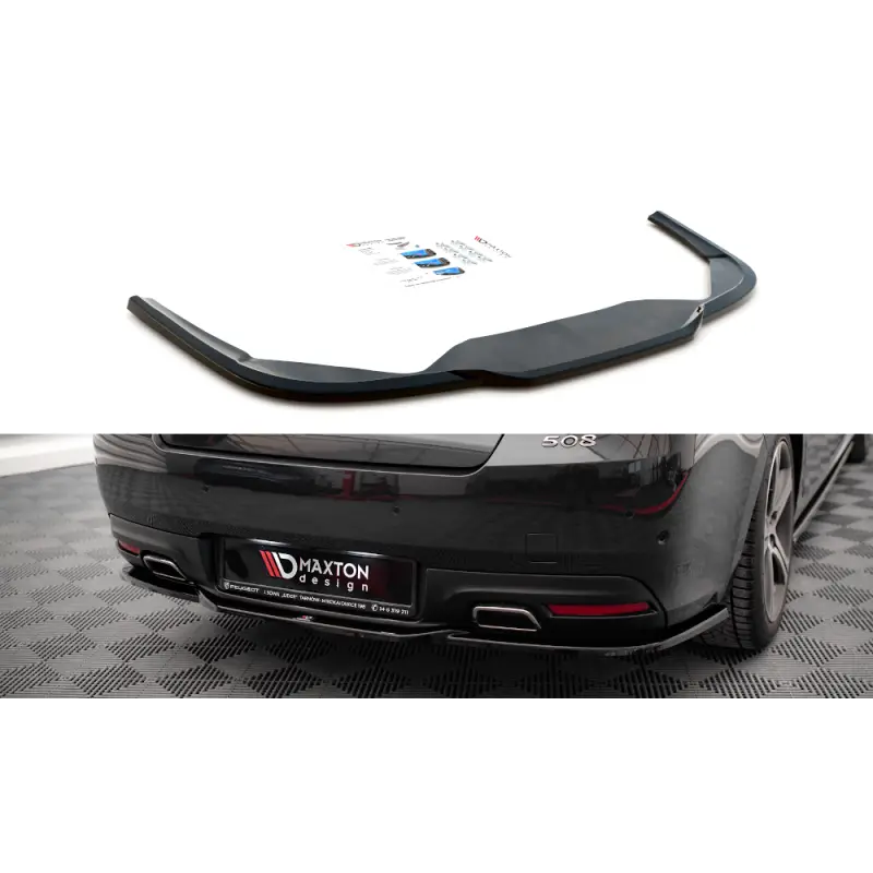 Bon Plan CENTRAL ARRIERE SPLITTER PEUGEOT 508 GT MK1 FACELIFT - MAXTON DESIGN - FINITION NOIR BRILLANT