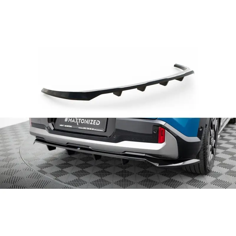 ARRIERE SPLITTER (AVEC UNE BARRE VERTICALE) KIA EV9 GT-LINE MK1 - MAXTONDESIGN - FINITION NOIR BRILLANT Super Prix