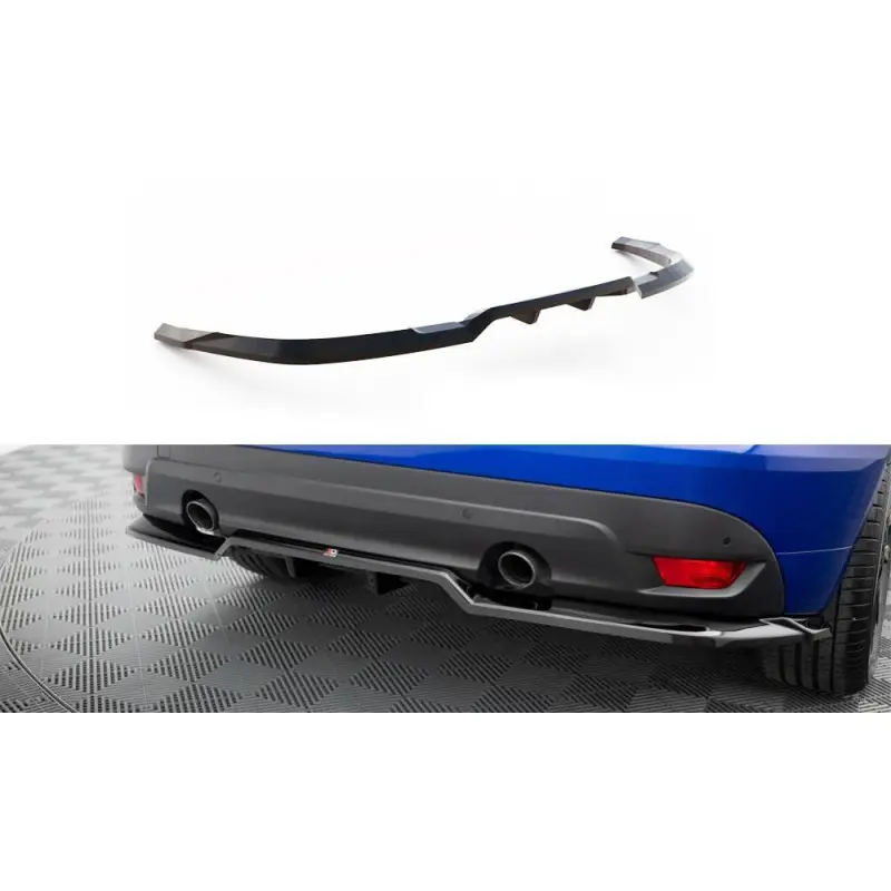Authentique ARRIERE SPLITTER (AVEC UNE BARRE VERTICALE) JAGUAR F-PACE R-SPORT MK1 - MAXTONDESIGN - FINITION NOIR BRILLANT