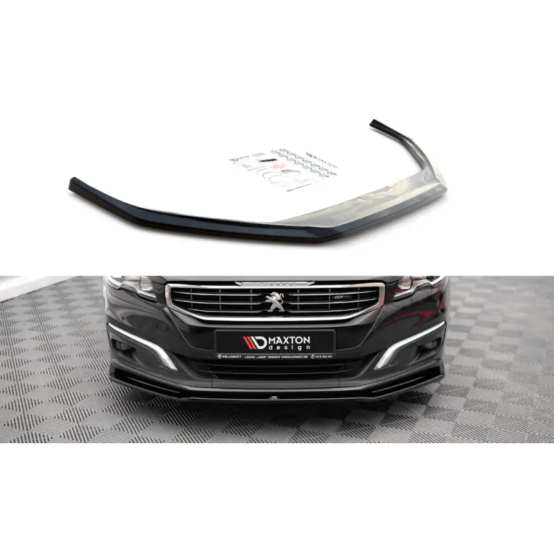 LAME DU PARE-CHOCS AVANT V.2 PEUGEOT 508 GT MK1 FACELIFT - MAXTON DESIGN - FINITION NOIR BRILLANT Petit Prix