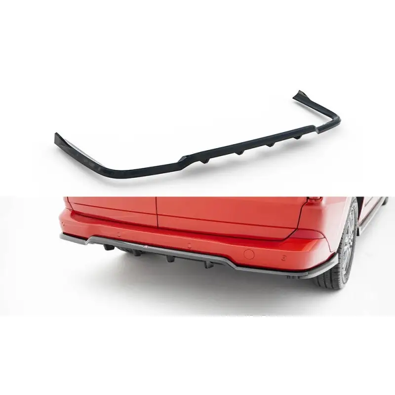 Dernier Modèle ARRIERE SPLITTER (AVEC UNE BARRE VERTICALE) FORD TRANSIT CUSTOM MK2 - MAXTONDESIGN - FINITION NOIR BRILLANT