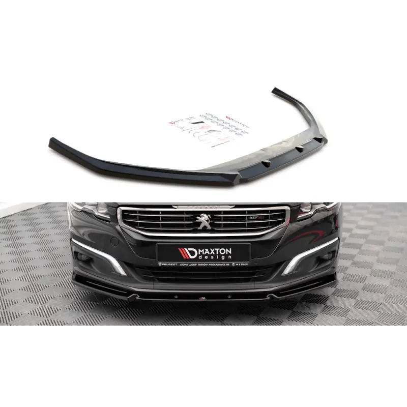 Prix Choc LAME DU PARE-CHOCS AVANT V.1 PEUGEOT 508 GT MK1 FACELIFT - MAXTON DESIGN - FINITION NOIR BRILLANT