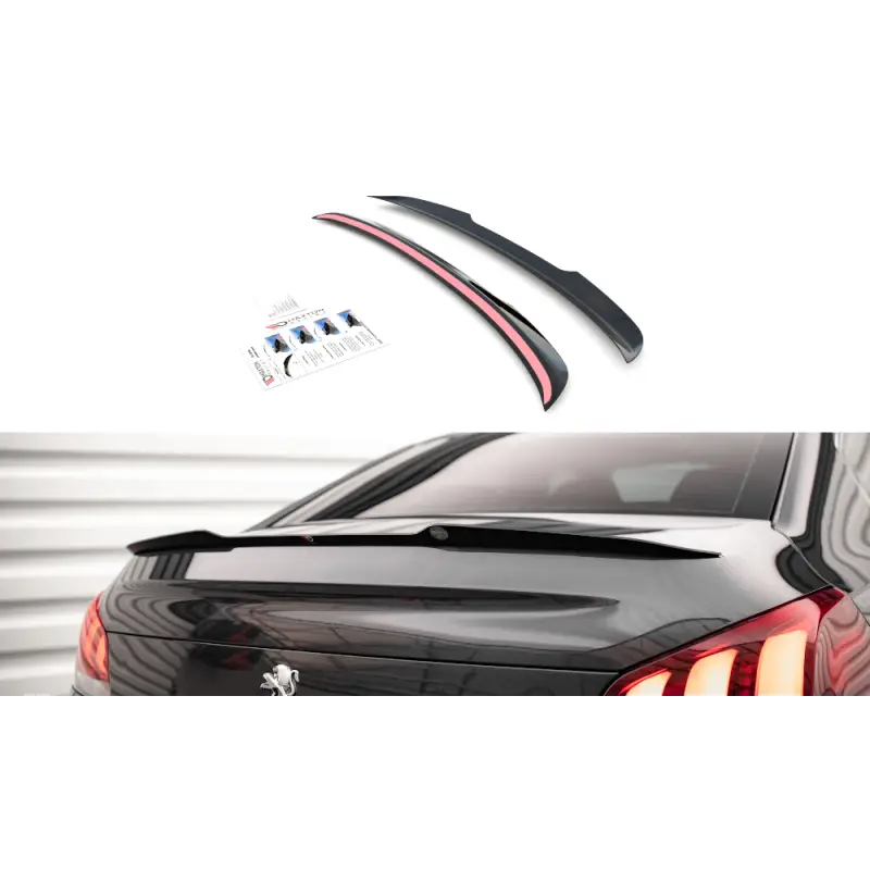 SPOILER CAP PEUGEOT 508 GT MK1 FACELIFT - MAXTON DESIGN - FINITION NOIR BRILLANT Promotion Saisonnière