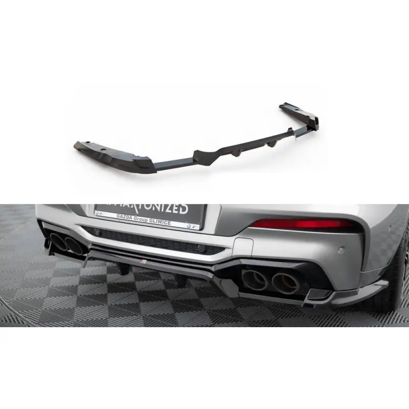 ARRIERE SPLITTER (AVEC UNE BARRE VERTICALE) BMW X4 M F98 - MAXTONDESIGN - FINITION NOIR BRILLANT Remise