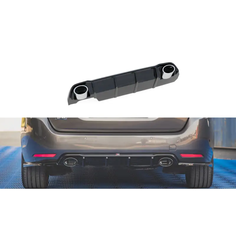 RAJOUT DU PARE-CHOCS ARRIERE + FAUX POT D'ÉCHAPPEMENT PEUGEOT 308 SW MK2 FACELIFT - MAXTON DESIGN - FINITION NOIR BRILLANT Acheter Direct