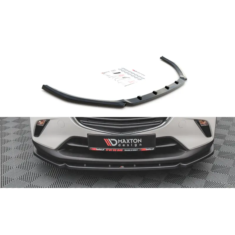 LAME DU PARE-CHOCS AVANT V.2 MAZDA CX-3 - MAXTON DESIGN - FINITION NOIR BRILLANT Meilleur Prix