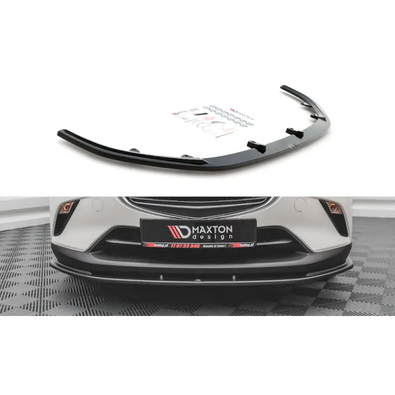 LAME DU PARE-CHOCS AVANT V.1 MAZDA CX-3 - MAXTON DESIGN - FINITION NOIR BRILLANT Solde