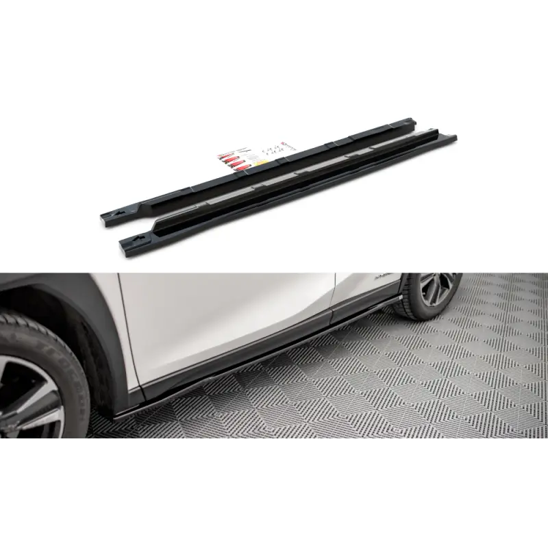 RAJOUTS DES BAS DE CAISSE LEXUS UX MK1 - MAXTON DESIGN - FINITION NOIR BRILLANT Nouvelle Collection
