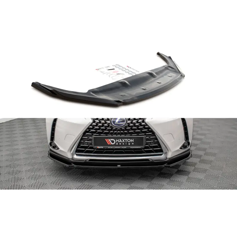 LAME DU PARE-CHOCS AVANT LEXUS UX MK1 - MAXTON DESIGN - FINITION NOIR BRILLANT Bon Plan