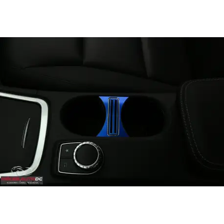 Must-Have ALUMINIUM RAHMEN GETRÄNKEHALTER BLAU FÜR MERCEDES A, B, CLA UND GLA