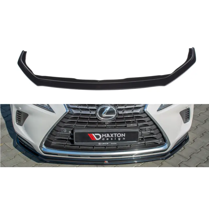 Soldes LAME DU PARE-CHOCS AVANT / SPLITTER LEXUS NX FACELIFT - MAXTON DESIGN - FINITION NOIR BRILLANT