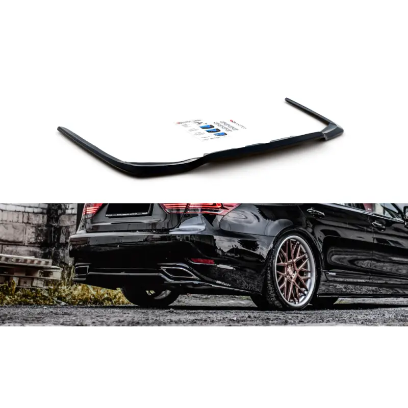CENTRAL ARRIERE SPLITTER LEXUS LS MK4 FACELIFT - MAXTON DESIGN - FINITION NOIR BRILLANT Commander Vite