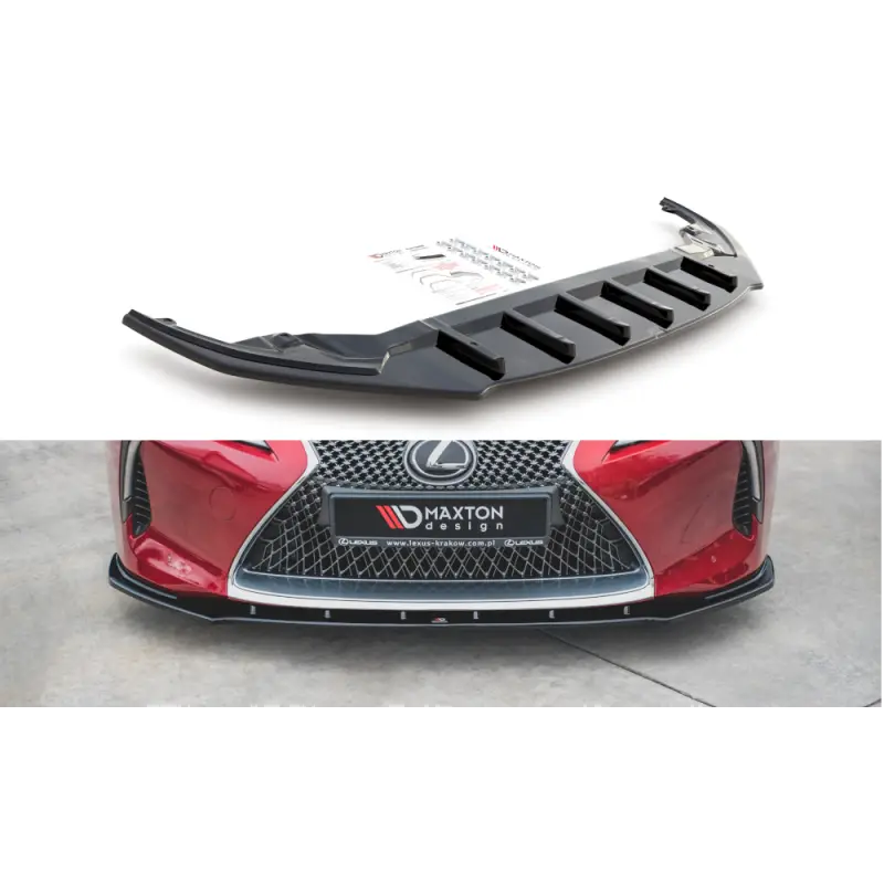 LAME DU PARE-CHOCS AVANT V.1 LEXUS LC 500 - MAXTON DESIGN - FINITION NOIR BRILLANT Dernière Chance