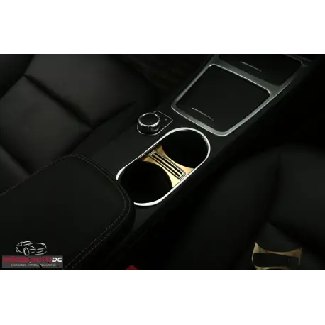 ALUMINIUM RAHMEN GETRÄNKEHALTER GOLD FÜR MERCEDES A, B, CLA, GLA TUNING Authentique