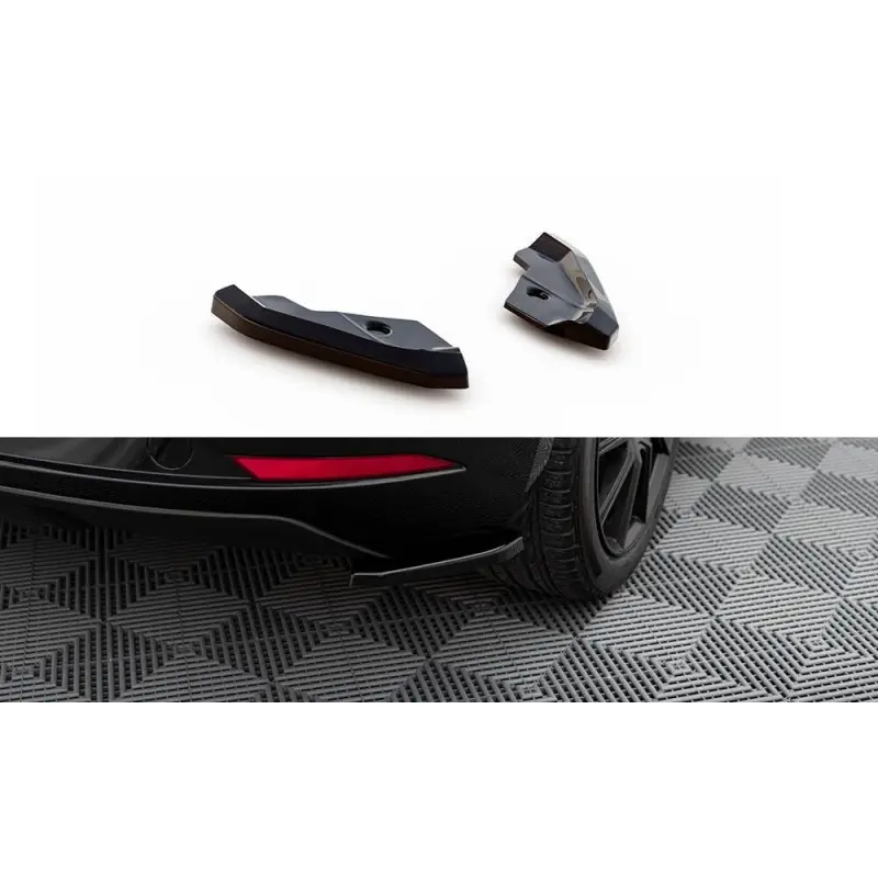 Paiement Sécurisé LAMES DE PARE-CHOCS ARRIERE LATERALES V.1 SEAT LEON MK3 FACELIFT - MAXTONDESIGN - FINITION NOIR BRILLANT