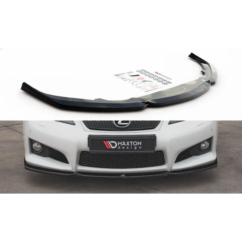 Bon Marché LAME DU PARE-CHOCS AVANT V.2 LEXUS IS F MK2 - MAXTON DESIGN - FINITION NOIR BRILLANT
