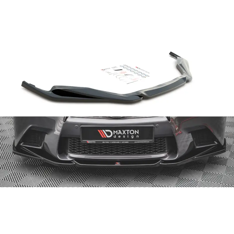 Must-Have LAME DU PARE-CHOCS AVANT V.2 LEXUS GS F SPORT MK4 (L10) - MAXTON DESIGN - FINITION NOIR BRILLANT