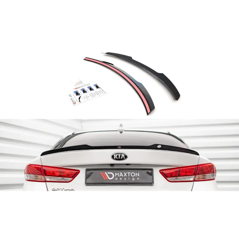 SPOILER CAP KIA OPTIMA MK4 - MAXTON DESIGN - FINITION NOIR BRILLANT Nouvelle Collection
