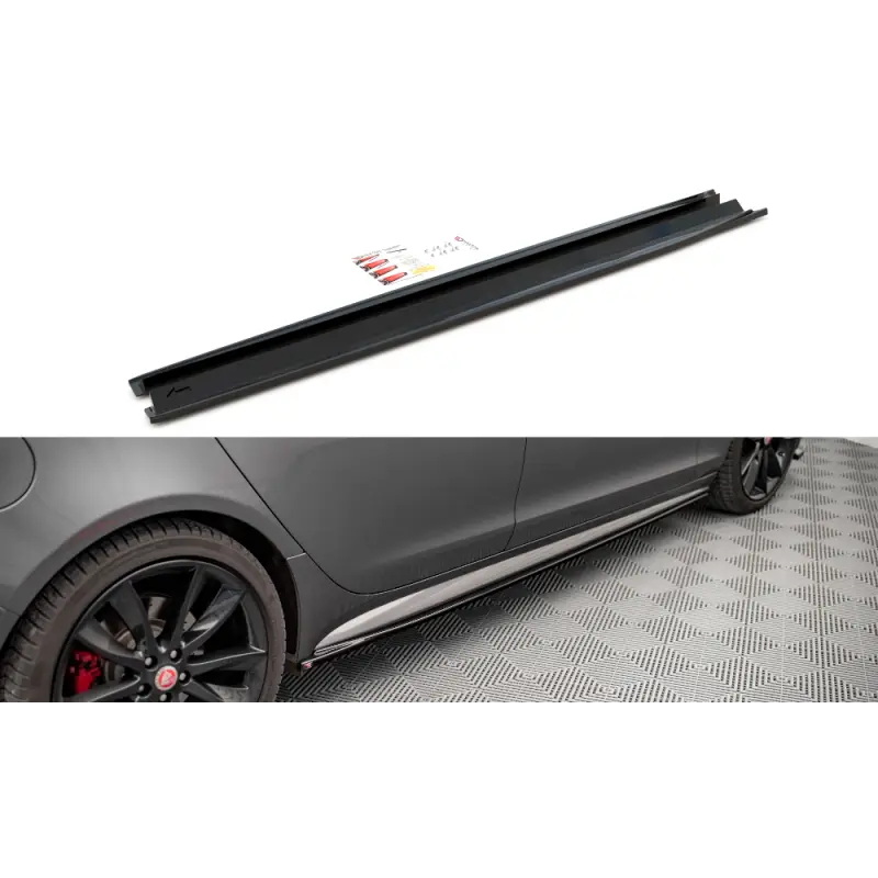 Commande En Gros RAJOUTS DES BAS DE CAISSE JAGUAR XF R-SPORT MK2 - MAXTON DESIGN - FINITION NOIR BRILLANT