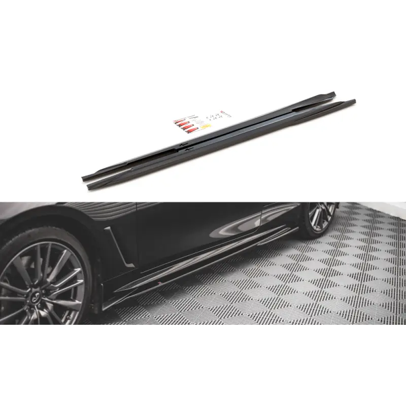 RAJOUTS DES BAS DE CAISSE INFINITI Q60 S MK2 - MAXTON DESIGN - FINITION NOIR BRILLANT Super Prix