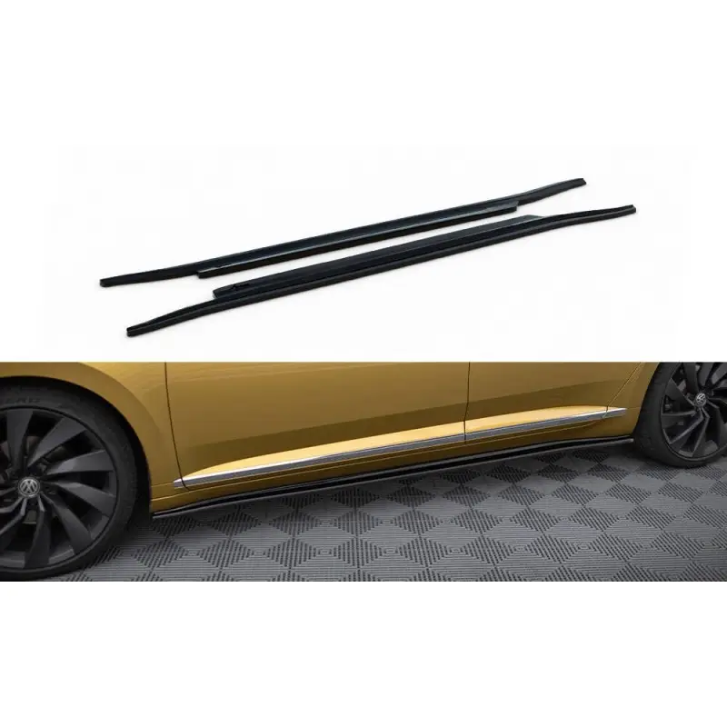 Bon Marché RAJOUTS DES BAS DE CAISSE POUR VW ARTEON - MAXTON DESIGN - FINITION NOIR BRILLANT