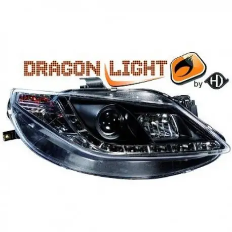 Pas Cher SET DE PHARES AVANT DESIGN A LED POUR SEAT IBIZA 6J (08-12) - NOIR
