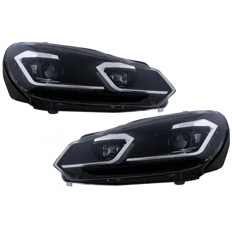 SET DE DEUX PHARES AVANT LOOK GOLF 7 POUR VW GOLF 6 (08-12) - H7 - CLIGNOTANT DYNAMIQUE Satisfait Ou Remboursé