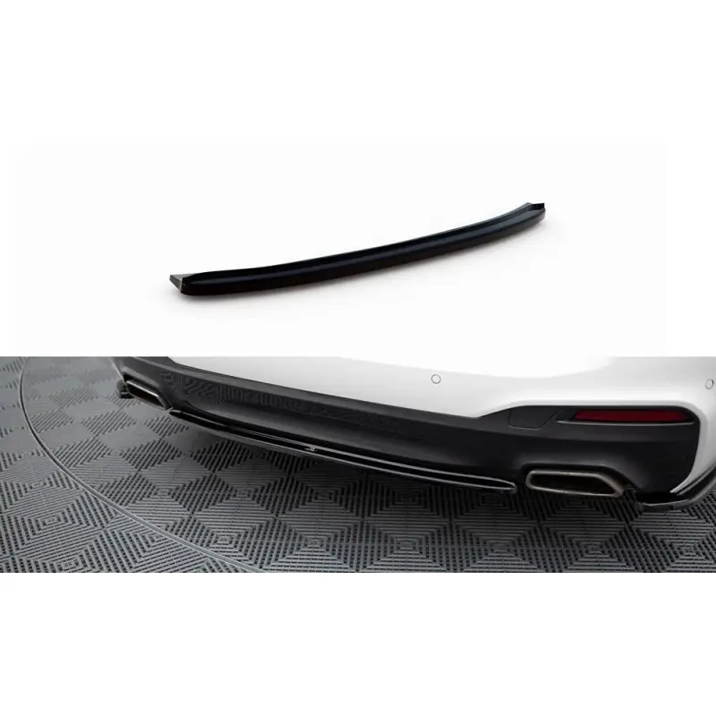 CENTRAL ARRIÈRE SPLITTER BMW 5 G30- G31 M-PACK - MAXTON DESIGN - FINITION NOIR BRILLANT Usine Directe