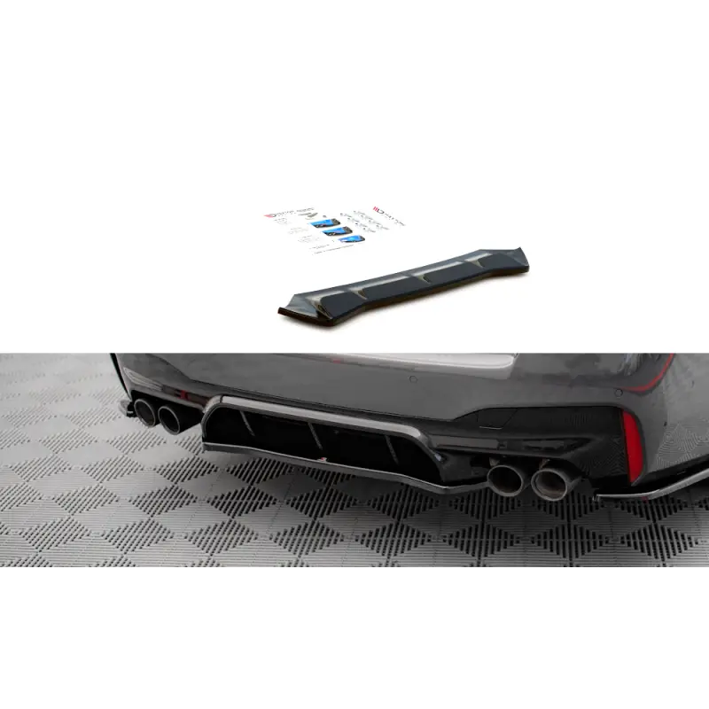 Paiement Sécurisé CENTRAL ARRIÈRE SPLITTER BMW M5 F90 - MAXTON DESIGN - FINITION NOIR BRILLANT