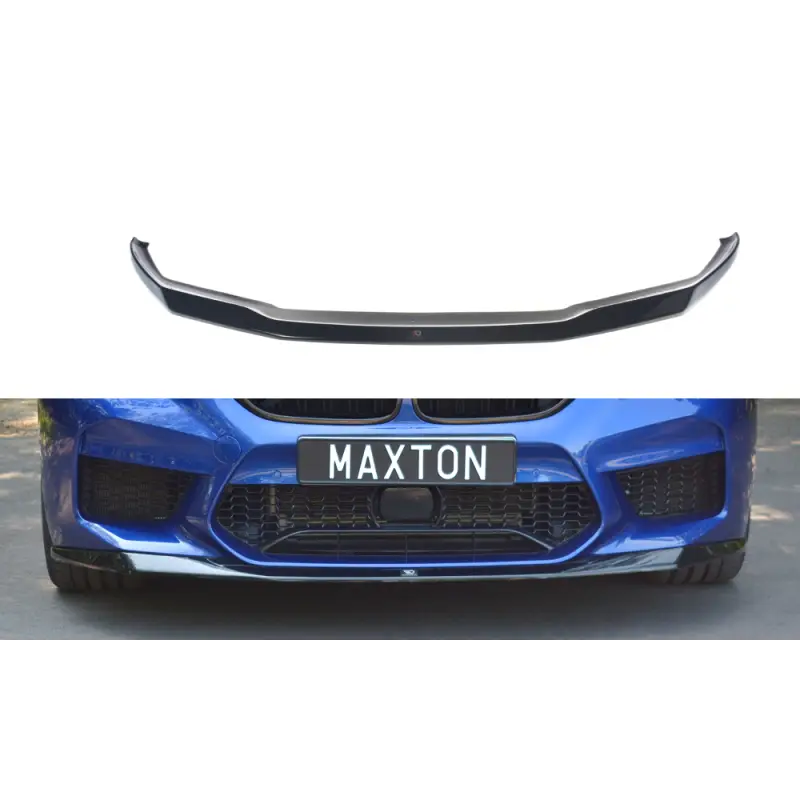 LAME DU PARE-CHOCS AVANT - SPLITTER V.1 BMW M5 F90 - MAXTON DESIGN - FINITION NOIR BRILLANT Offre Du Jour