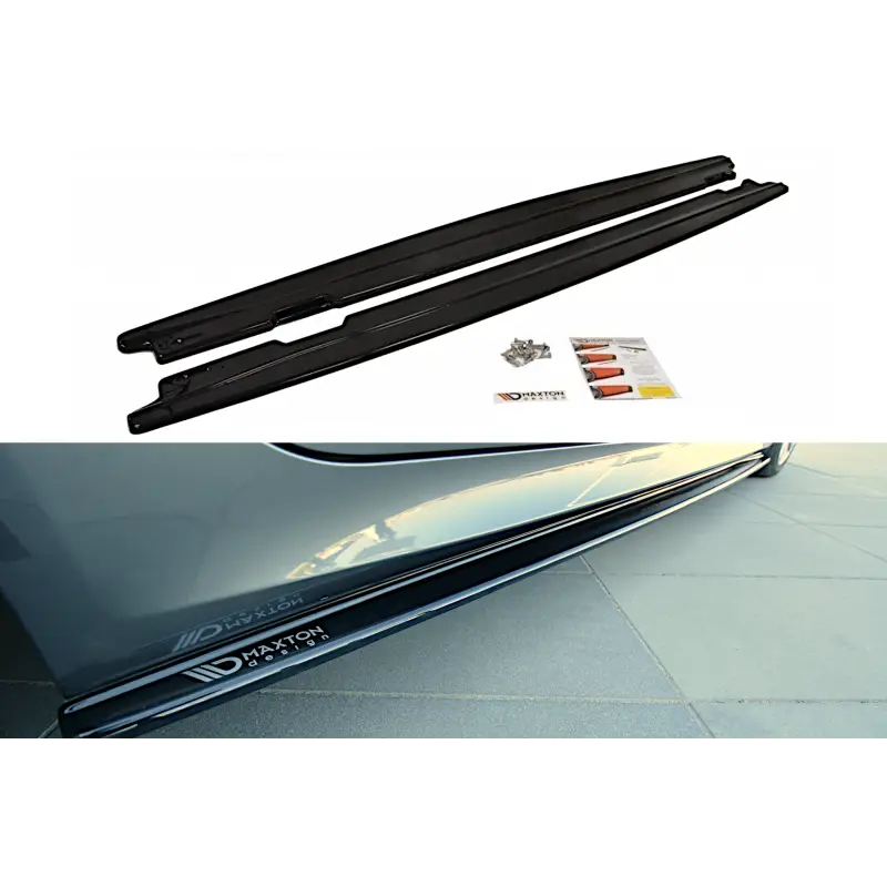 Dernière Chance RAJOUTS DES BAS DE CAISSE POUR BMW 5 E60-61 M-PACK - MAXTON DESIGN - FINITION NOIR BRILLANT