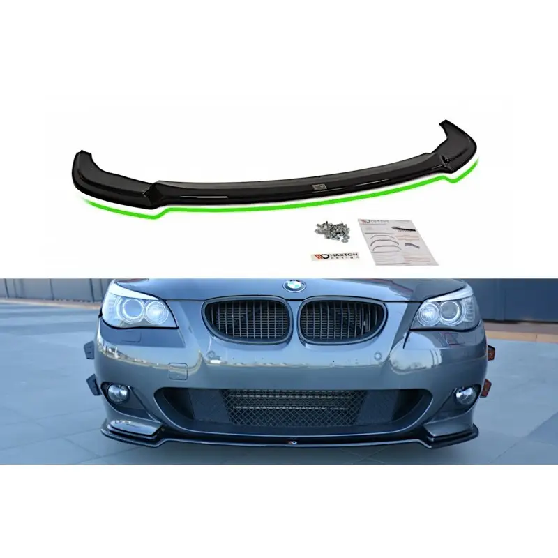 Meilleur Choix LAME DU PARE-CHOCS AVANT BMW 5 E60-61 M-PACK - MAXTON DESIGN - FINITION NOIR BRILLANT