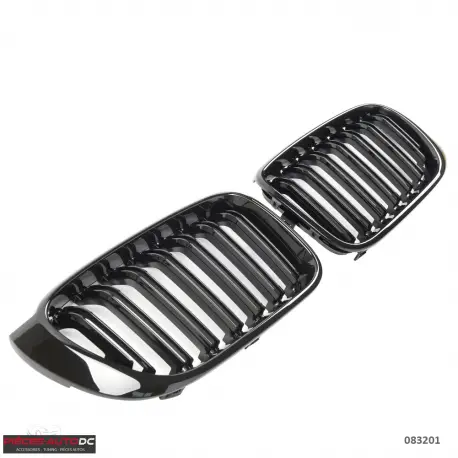 Achetez Aujourd’hui SET DE CALANDRE LOOK X3 M - X4 M -DOUBLES LIGNES NOIR BRILLANT POUR BMW X3 F25 - X4 F26 (14-17)