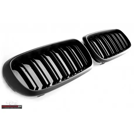 SET DE CALANDRE LOOK X5 M - X6 M -DOUBLES LIGNES NOIR MATT POUR BMW X5 F15 - X6 F16 (13-19) Vente Flash