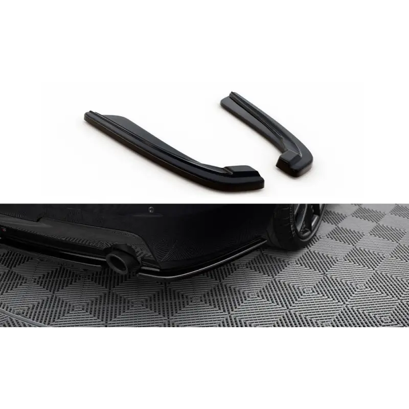LAME DU PARE CHOCS ARRIERE BMW 5 F11 M-PACK (AVEC DEUX EXTRÉMITÉS D'ÉCHAPPEMENT SIMPLES) - MAXTON DESIGN - FINITION NOIR BRILLAN Offre Limitée