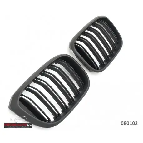 SET DE CALANDRE LOOK X3 M -X4 M DOUBLES LIGNES NOIR MATT POUR BMW X3 - X4 G01 G02 (18-20) Réduction