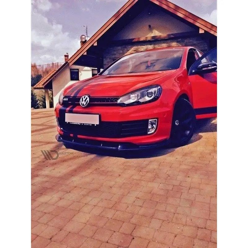 LAME DE PARE-CHOCS AVANT VW GOLF 6 GOLF GTI 35TH - MAXTON DESIGN - FINITION NOIR BRILLANT Expédié Aujourd’hui