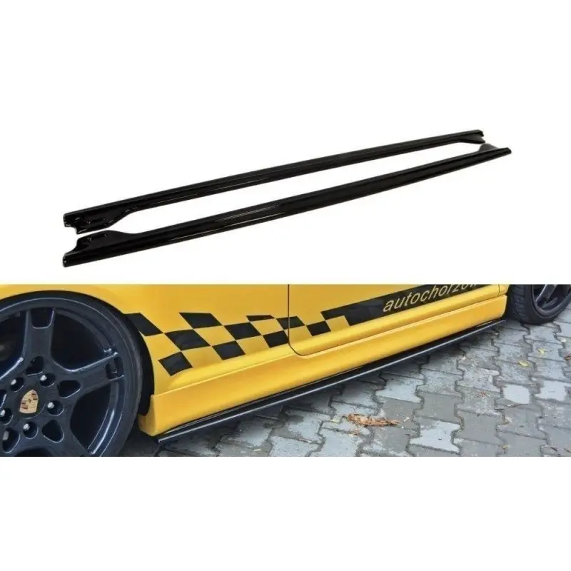 RAJOUTS DES BAS DE CAISSE POUR VW GOLF 4 R32 - MAXTON DESIGN - FINITION NOIR BRILLANT Seulement Aujourd’hui