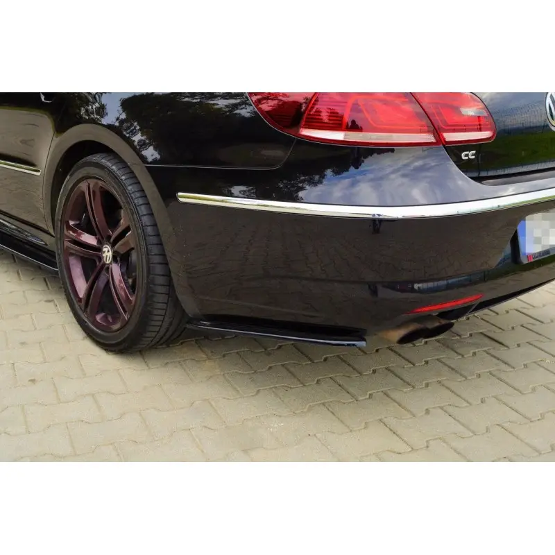Super Prix LAME DU PARE-CHOCS ARRIERE VOLKSWAGEN CC R-LINE - MAXTON DESIGN - FINITION NOIR BRILLANT