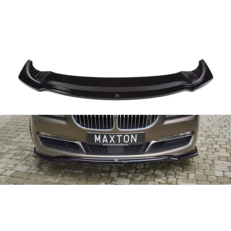 Offre Du Jour LAME DU PARE-CHOCS AVANT - SPLITTER BMW 6 GRAN COUPÉ - MAXTON DESIGN - FINITION NOIR BRILLANT