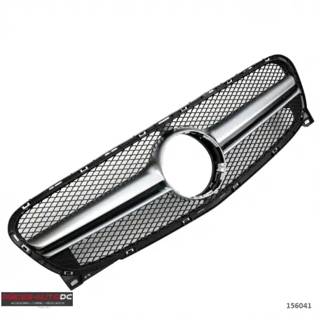 Haute Qualité CALANDRE LOOK AMG POUR MERCEDES GLA X156 (14-17) - NOIR - ALU - CHROME