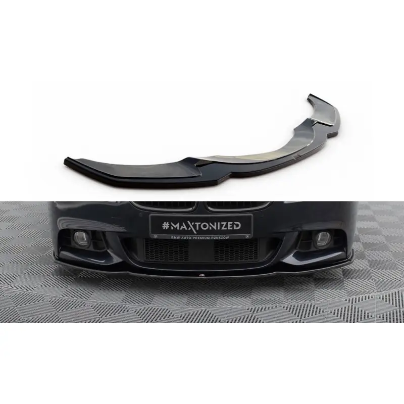 LAME DU PARE-CHOCS AVANT V.2 BMW 5 F10-F11 MPACK - MAXTON DESIGN - FINITION NOIR BRILLANT Réduction