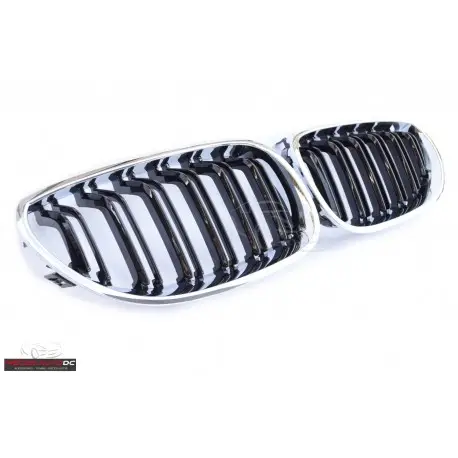 CALANDRELOOK M5 DOUBLE LIGNENOIR BRILLANT - CONTOUR CHROME POUR BMW SERIE 5E60 E61(03-10) Usine Directe