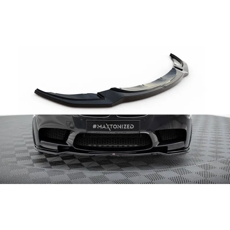 Top Vente LAME DU PARE-CHOCS AVANT - SPLITTER BMW M5 F10- F11 - MAXTON DESIGN - FINITION NOIR BRILLANT