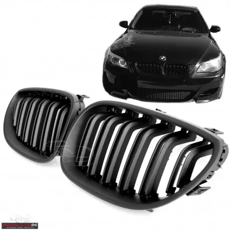 Meilleur Choix CALANDRELOOK M5 DOUBLE LIGNENOIR MATT POUR BMW SERIE 5E60 E61(03-10)