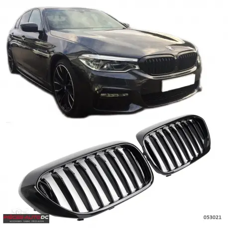 CALANDRELOOK M PERFORMANCENOIR BRILLANT POUR BMW SERIE 5G30 G31 (17-20) SIMPLE BRILLANT Commander Vite